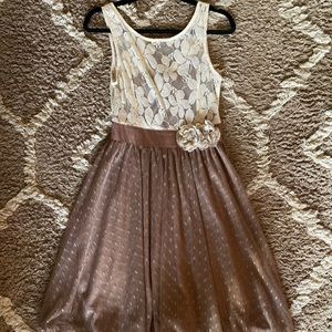 Woman’s Altar’d State Brown Dress w/ Floral Detail